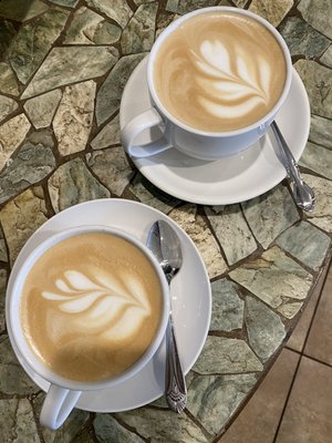 Coffee drinks on the patio at V Boulevard Café